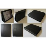 iPad 3, Case, Handytasche, Ledertasche mit Ständer funktion ( Schwarz )