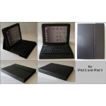 iPad 3, iPad 2, Case, Handytasche, Ledertasche inkl. Bluetooth Tastatur