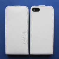 iPhone 5SE 5S 5 Case Handytasche Flip Ledertasche T-Case Style Weiss