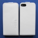 iPhone 5SE 5S 5 Case Handytasche Flip Ledertasche T-Case Style Weiss