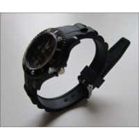 Armbanduhr, Kinderuhr, Viper Silikon Uhr ( Schwarz ), Ziffernblatt 3,0 cm Ø