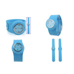 Armbanduhr, Silikon Quartz Snap Sport Uhr ( Blau )