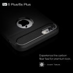 iPhone 6 Plus & 6S Plus Schutzhülle TPU Silikon Textur/Carbon Design Schwarz