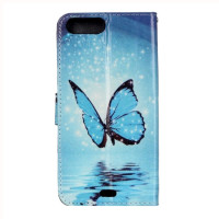 iPhone 7 Plus/8 Plus Handytasche Ledertasche Standfunktion Schmetterling Motiv