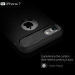 iPhone SE (2020) iPhone 8/7 Schutzhülle TPU Silikon Textur/Carbon Design Schwarz