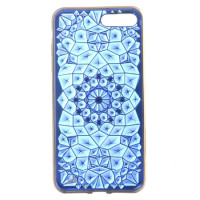 iPhone 7 Plus/8 Plus Cover Schutzhülle TPU Silikon Kristalle Motiv Blau
