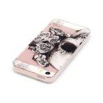 iPhone 5SE 5S 5 Cover Schutzhülle TPU Silikon Totenkopf Blumen Motiv