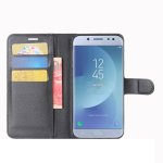 Samsung Galaxy J3 (2017) Handytasche Ledertasche Kartenslot Standfunktion Schwarz