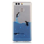 Huawei P9 Cover Schutzhülle TPU Silikon Transparent Pinguin Motiv
