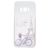 Samsung Galaxy S8 Cover Schutzhülle Transparent Eiffelturm Motiv