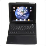 iPad Case Handytasche Ledertasche mit Bluetooth Keyboard ( Schwarz )