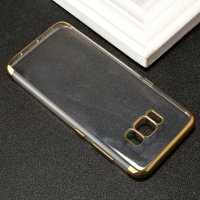 Samsung Galaxy S8+ Cover Schutzhülle TPU Silikon klar/gold