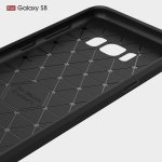 Samsung Galaxy S8 Cover Schutzhülle TPU Silikon Textur/Carbon Design Schwarz