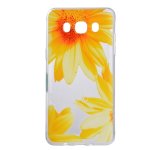 Samsung Galaxy J5 (2016) Cover Schutzhülle TPU Silikon Blumen Motiv