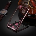 Samsung Galaxy A5 (2016) Cover Schutzhülle TPU Silikon Rose/Gold Blumen Motiv