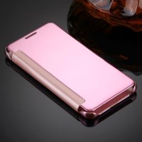 Samsung Galaxy A3 (2016) Handytasche Ledertasche Fliptasche Spiegeleffekt Pink