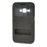 Samsung Galaxy J1 (2016) Case Handytasche mit ID Fenster & Standfunktion schwarz
