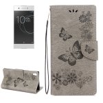 Sony Xperia XA1 Case Handytasche Ledertasche Kartenslot Schmetterling Motiv
