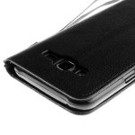 Samsung Galaxy J7 (2016) Handytasche Ledertasche Kartenslot Standfunktion Schwarz