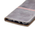 Samsung Galaxy J5 Case Handytasche Ledertasche Fotofach Standfunktion Grau