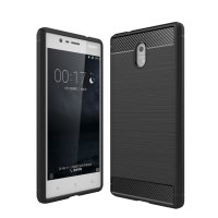 Nokia 3 Cover Schutzh&uuml;lle TPU Silikon Textur/Carbon...