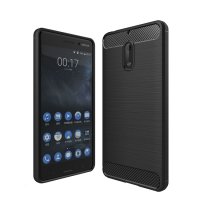 Nokia 6 Cover Schutzhülle TPU Silikon Textur/Carbon...