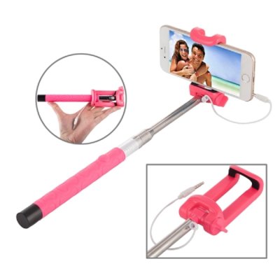 Selfie-Stick Klappbare Ausziehbar Handyhalterung für iOS & Android Pink