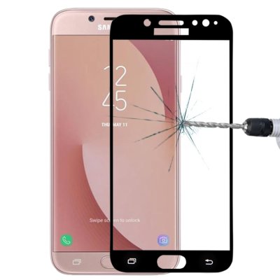 Glasfolie für Samsung Galaxy J7 (2017) Displayschutzglas Panzerfolie Schwarz
