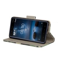 Nokia 8 Case Handytasche Ledertasche Standfunktion Kartenslot Eiffelturm Motiv