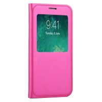 iPhone XS iPhone X Case Handytasche Ledertasche ID Fenster Pink