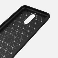 Huawei Mate 10 Lite Cover Schutzhülle TPU Silikon Textur/Carbon Design Rot