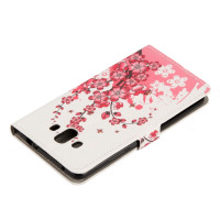 Huawei Mate 10 Handytasche Ledertasche Standfunktion Kartenslot Blumen Motiv
