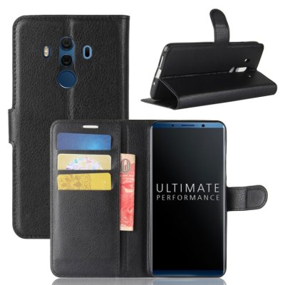 Huawei Mate 10 Pro Handytasche Ledertasche Standfunktion Kartenslot Schwarz
