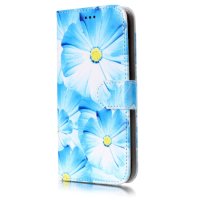 Samsung Galaxy J3 (2017) Handytasche Ledertasche Standfunktion Blumen Motiv