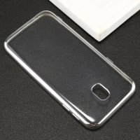 Samsung Galaxy J5 (2017) Cover Schutzhülle TPU Silikon Umrandung Silber