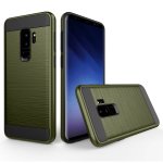 Samsung Galaxy S9+ Cover Schutzhülle PC+TPU Silikon kombi Design Armee Grün