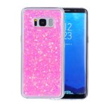 Samsung Galaxy S8 Cover Schutzhülle TPU Silikon Glitter Effekt Pink