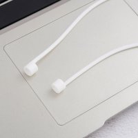 Kabelloser Bluetooth-Kopfhörer Anti-Verlust Silikonband AirPods 60 cm Weiß