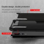 Huawei P20 Pro Cover Schutzhülle TPU Silikon/PC Kombi Carbon Design Schwarz