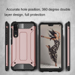Huawei P20 Pro Cover Schutzhülle TPU Silikon/PC Kombi Carbon Design Rose Gold