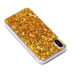 iPhone XS iPhone X Cover Schutzhülle TPU Silikon Glitter Effekt Gold