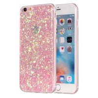 iPhone 6 & 6S Cover Schutzhülle TPU Silikon Glitter Effekt Pink