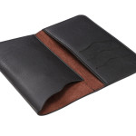 Universal Handy-Leder-Tasche Brieftaschen Style Handys 4,8 bis 5,3 Zoll Schwarz