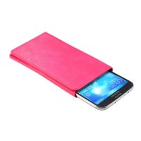 Universal Handy-Leder-Tasche Brieftaschen Style Handys 5,7 bis 6,5 Zoll Magenta