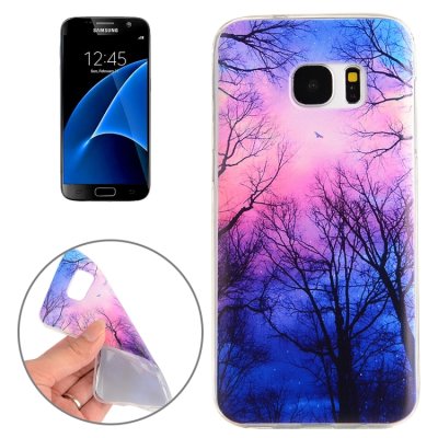 Samsung Galaxy S7 Cover Schutzhülle TPU Silikon Bäume Motiv