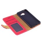 Samsung Galaxy A5 (2017) Case Handytasche Ledertasche Standfunktion Fotofach Rot