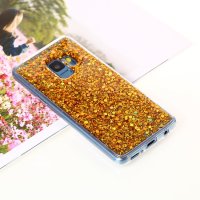 Samsung Galaxy S9 Cover Schutzhülle TPU Silikon Glitter Effekt Gold