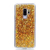 Samsung Galaxy S9+ Cover Schutzhülle TPU Silikon Glitter Effekt Gold