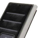 Samsung Galaxy A6+ (2018) Case Handytasche Ledertasche Retro Style schwarz