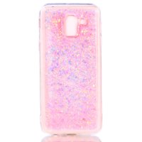 Samsung Galaxy J6 (2018) Cover Schutzhülle TPU Silikon Glitter Effekt Pink